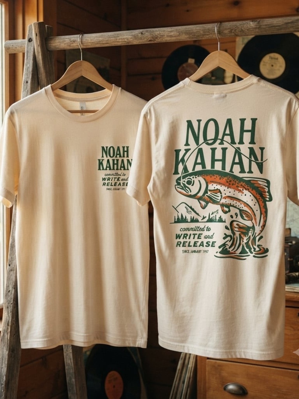 Noah Kahan Cream Short-Sleeve Graphic Tee reprint